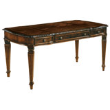 Amario 62" Wide Computer Desk, Old World Walnut Burl Finish