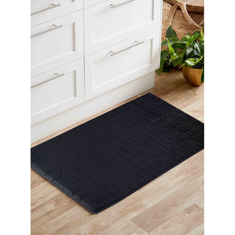 Greenlawn Non-Slip Indoor Doormat, 40cm W x 60cm L, Black