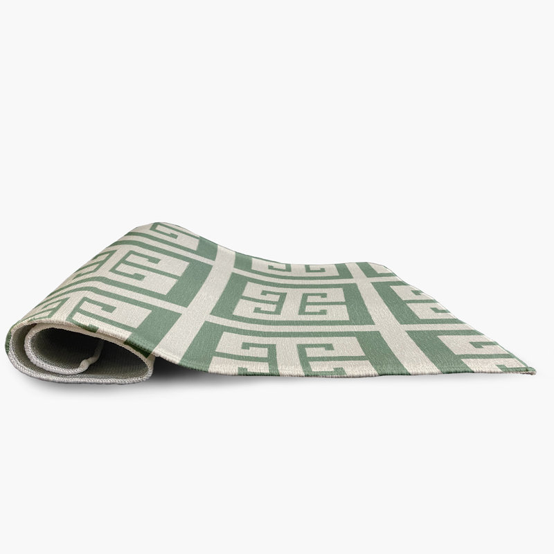Chenille Geometric Indoor / Outdoor Rug, Rectangle 2' x 3'