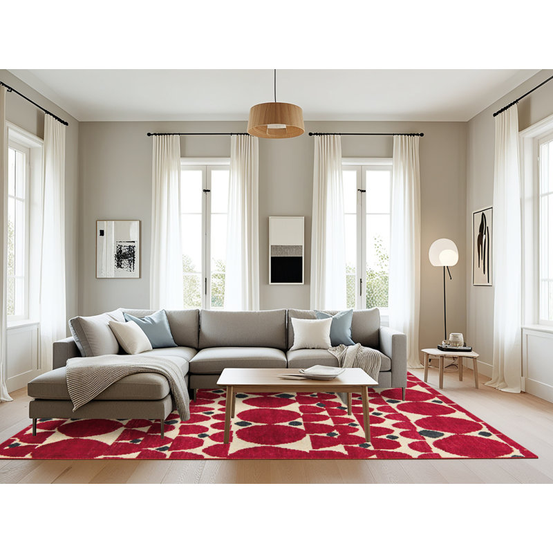 Tapis abstrait moderne 5200, Rectangle 8 pi x 10 pi