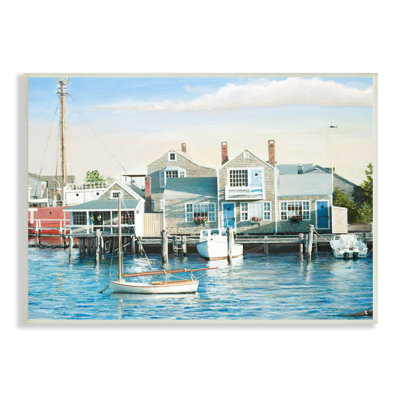 " Relaxing Boats Floating Harbor Marina Ocean Town " by Tom Mielko