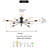 Lorise 10 - Light Dimmable Sputnik Spider Chandelier-377930540