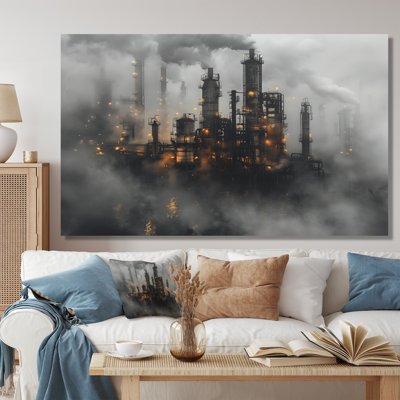 Gris - Fabrication industrielle - Usine, impression d'art mural