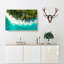 Above A Beach In The Maldives In Abstract - Wrapped Canvas-55302053