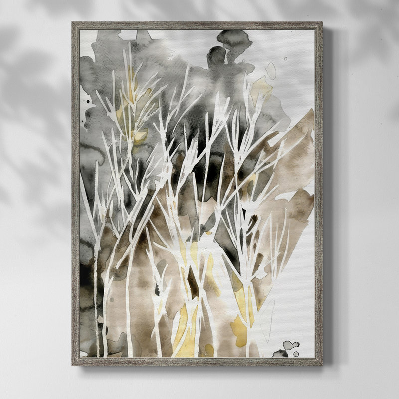 Wispy Weeds II Framed Print - Solid Wood, 11" H x 9" W