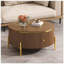 Table basse moderne avec 2 grands tiroirs, rangement spacieux et design élégant pour le salon