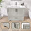 Ensemble de meuble-lavabo autoportant classique en bois massif avec lavabo 36 po-99820186