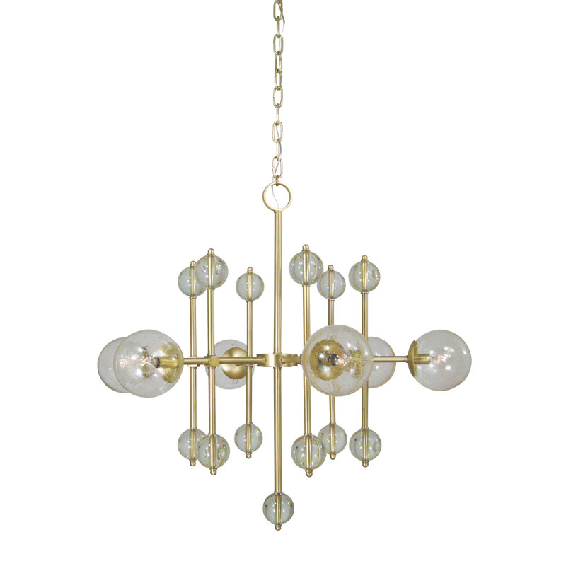 Camalla 6 - Light Tiered Chandelier, Satin Brass
