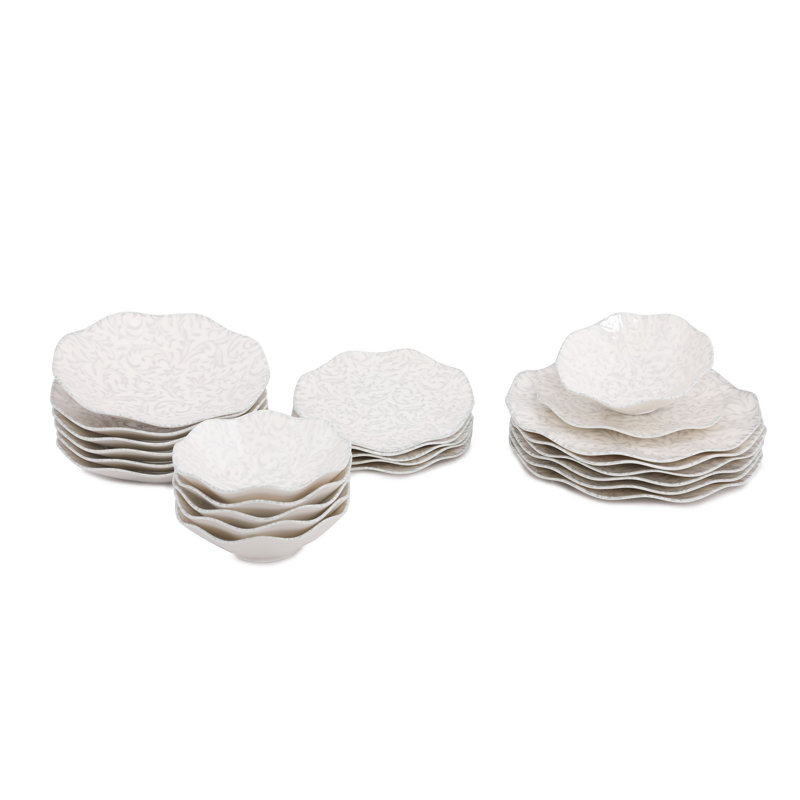 Homerton Porcelain China Dinnerware Set 24 Piece - Service for 6