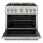 ZLINE 36" Classic Dual Fuel Stainless Steel Range w/ 6 Brass Burners & Convection Oven-960993698