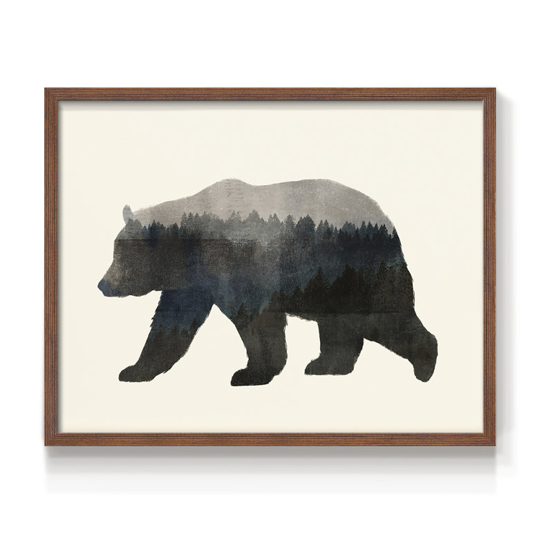The Wilderness II -Framed Print - Restickable, H 22 po x l 28 po, Noyer