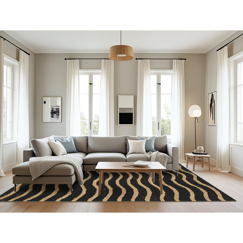 Tapis abstrait moderne 5478, Rectangle 8 pi x 12 pi