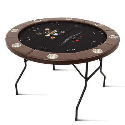 KidsJoyful 47 " 8 - Player Foldable Poker Table
