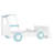 Twin Size Kids Car Bed with Storage Shelves, Fun Race Car Platform Bed , Blue -2020192070