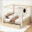 Lit à baldaquin en bois avec tiroirs de rangement-710837390-710837387