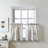 Salerna Striped Tailored 54'' W Cafe Curtain in Gray-1548482828