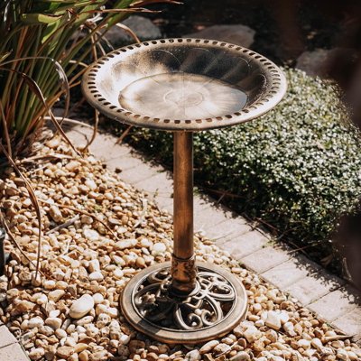 Bain pour oiseaux d'extérieur - Bronze - 27 pouces