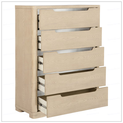 Light Elm 5-drawer Bedroom Chest