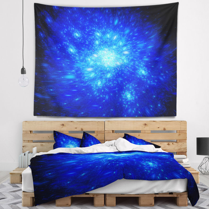 Tapisserie abstraite fireworks, H 78 po x l 92 po