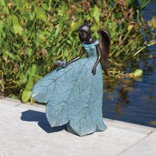 Angel with Bird Figurine