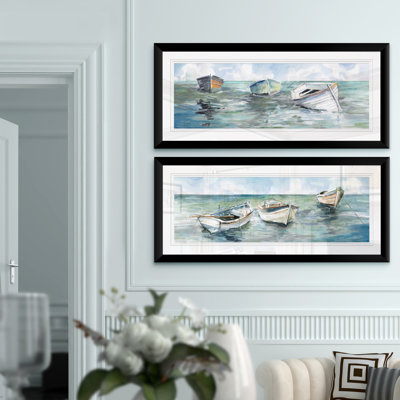 Cadre photo, ensemble de peintures sur papier
