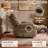 Manual Small Recliner Rocking Chair For Nursery/relaxation, Corduroy Swivel Glider Recliner For Living Room Bedroom, Brown Rocking Chair Nursery Recliners For Small Spaces, Side Pockets (brown)-74747470