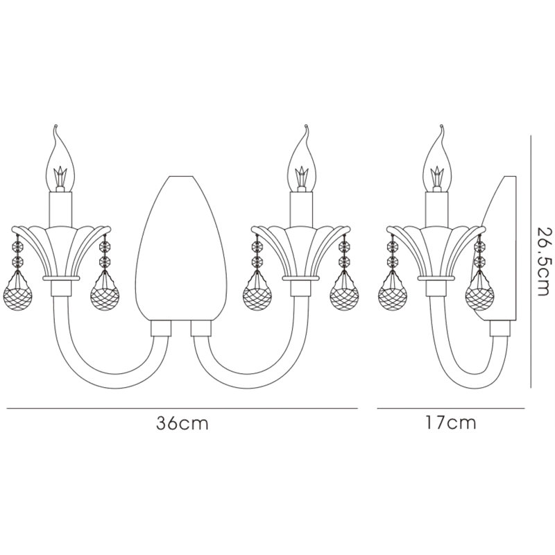 Lockett Candle Wall Light