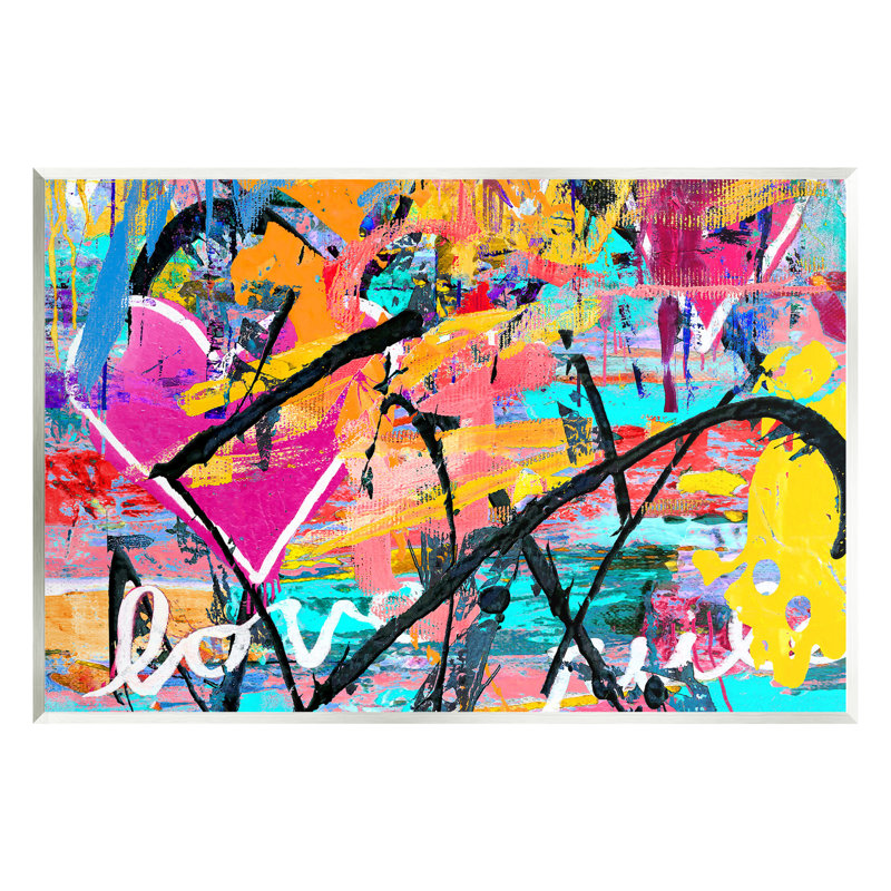 «Vivid Love Graffiti Collage» par Madeline Blake, H 10 po x l 15 po