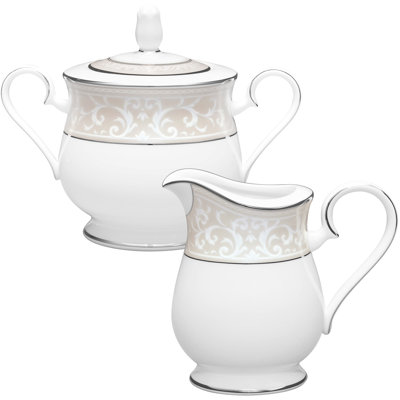 Noritake Montvale Platinum Sugar & Creamer Set
