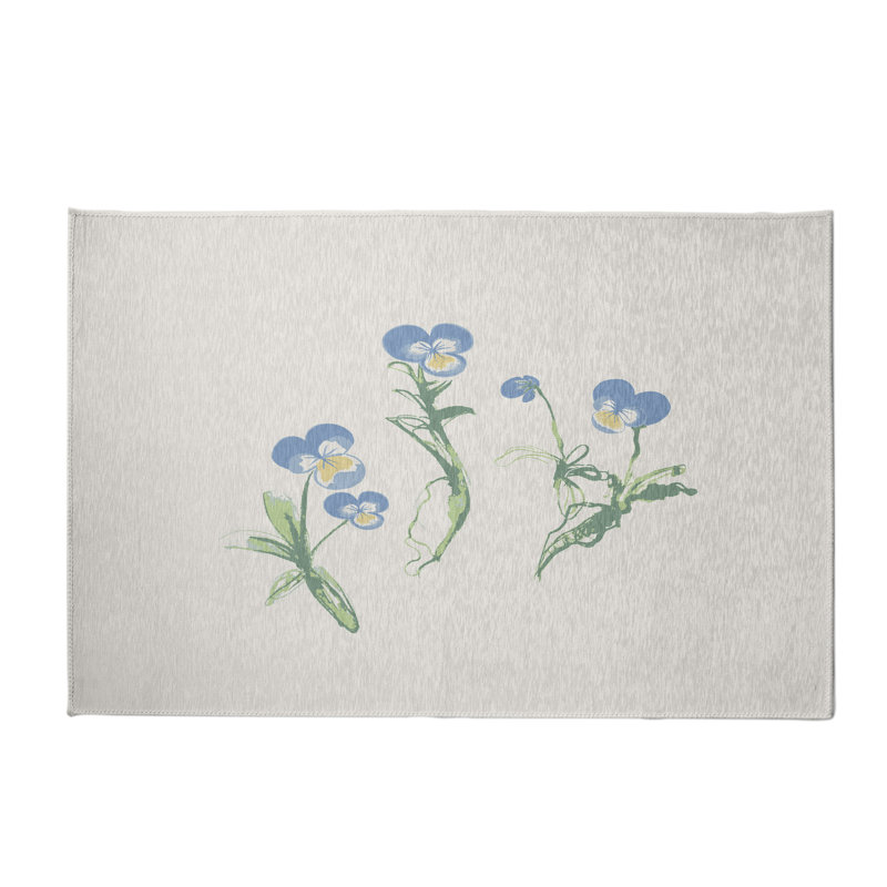 Alvordton Chenille Floral Indoor Rug, Rectangle 2' x 3'