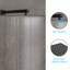 Système de pomme de douche, douchette de pluie carrée murale en acier inoxydable de 12 pouces avec valve-60164251