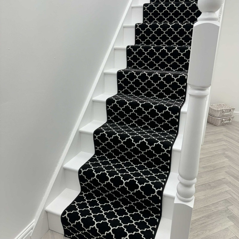 Stair Runner Geometric Area Rug, Runner 60 x 450 cm