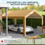 Housse de remplacement pour auvent 10 'X 20' pour abri d'auto, housse pour abri de garage portable résistant aux rayons UV et à l'eau avec cordes élastiques-125316256