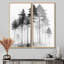 «Black and White Tall Pine Tree Forest», art sur toile de pin, art mural nature noir 2 pièces-1017487702-1017487697-1017487698
