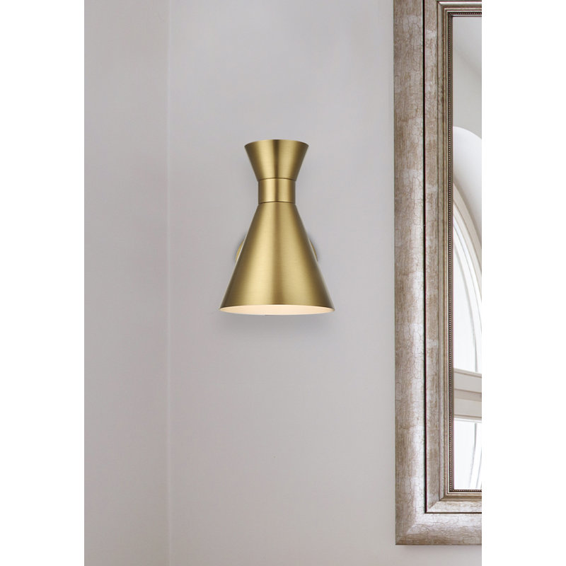 Diniz Armed Sconce, Satin Gold