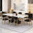 Chinguun 9 - Piece Dining Table Set With 94.5'' Extendable Sintered Stone Dining Table And 8 Fabric Chairs-113692795