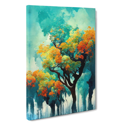 Pretty Abstract Trees No.1 - Wrapped Canvas