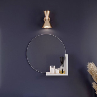 Round Framed Wall Mounted Accent Mirror