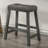 Rustic Backless Counter Stool Of 2, 25-Inch Wooden With Leather Cushioned Seat, Distressed Finish, Frame For Bar And Kitchen Island, Space Design 2 Design, Dining Breakfast Bar, Comfortable Stylish