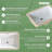 Undermount Bathroom Sink Rectangle, 20'' x 15'' Inch Rectangular Vessel Sink with Overflow, White Ceramic Under Counter Sink for Bathroom