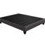 Base de grand lit, sommier plateforme de 14 po, revêtement gris foncé, contemporain, sans sommier tapissier