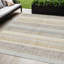 Tapis intérieur lavable rayé doré et argenté 5 pi x 8 pi-122846407