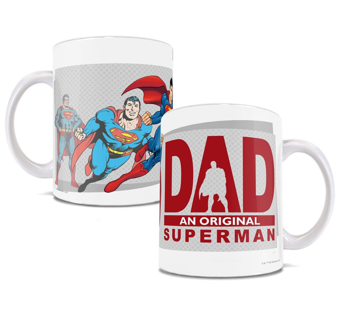 Superman Dad Officially Licensed Ceramic Mug For Gifting And Collecting Dads Grandpas Fathers Day Birthday Trend Setters