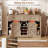 Wine Bar Cabinet w/LED Lights  Doors Coffee Station w/ Adjustable Shelves Racks-1739712374