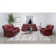 Fauteuil inclinable et oscillant rouge Elodie-106821996