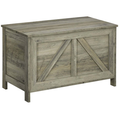 30 Inch Farmhouse Storage Chest With Lift Top, Safety Hinge, And Spacious Interior For Organized Living