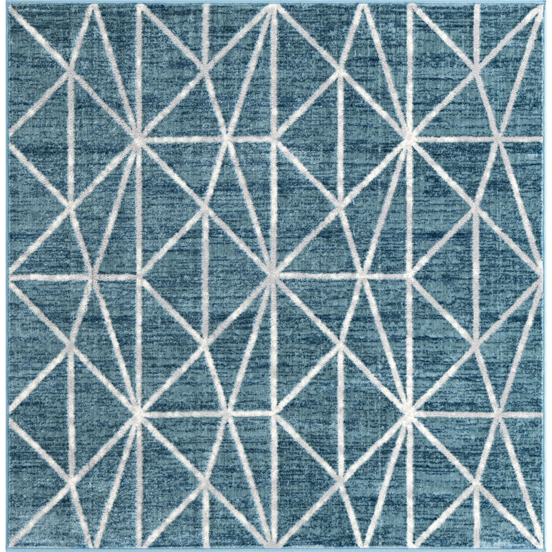 Eshin Geometric Indoor Rug, Square 5'3"