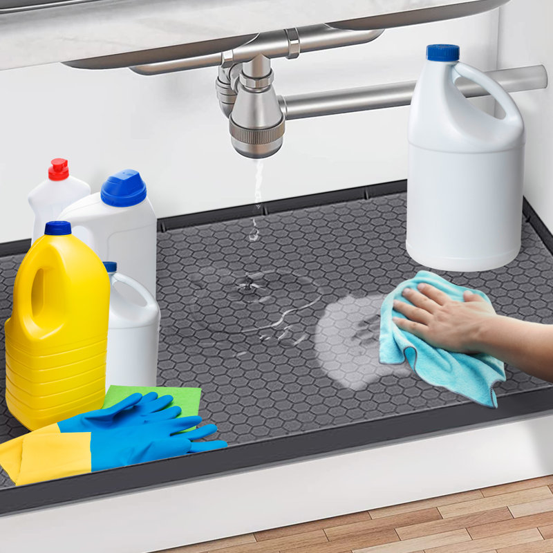 Tapis imperméable en silicone avec drain - très grand, L 28 po x P 19 po
