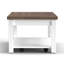 Table basse bicolore 48 po, base 48 po en peuplier et finition