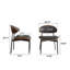 Ensemble de 2 chaises de salle à manger sans accoudoirs (siège rembourré doux / pieds en métal)